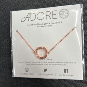 ✨ Adore by Swarovski Rose Gold Circle Bracelet NWT